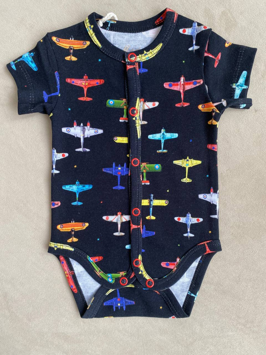 Боди для малыша, унисекс,черный, Aviator BSHL009