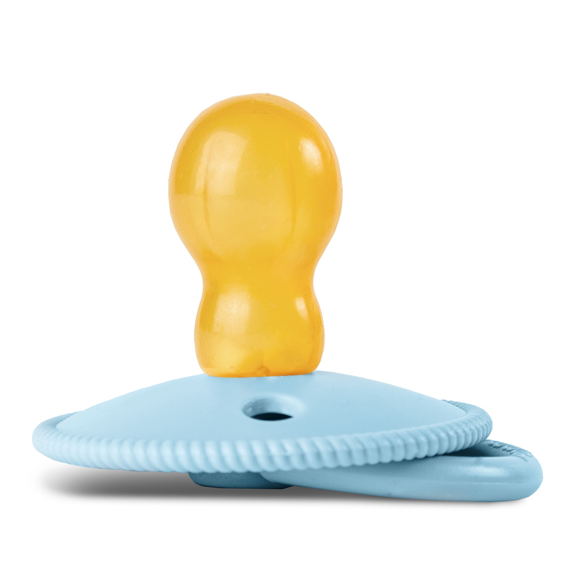 Пустышка Paomma с соской из натурального латекса, M (6-18 мес), Baby Blue