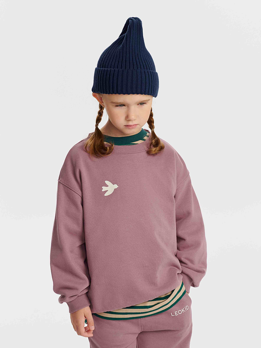 Трикотажный свитшот Leokid Ozzie (Plum pink)