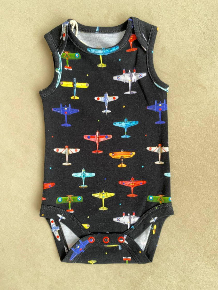 Боди для малыша, унисекс,черный, Aviator BSHL010