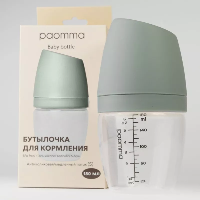 Пластиковая бутылочка Paomma, 180 мл, Sage